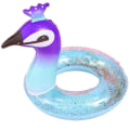 Miniatyrbild 1 av 5: Badring Pool Float, Flamingo Form Uppblåsbar Pool Float Med Glitter, Uppblåsbar Fritidsflotte Rör Badring Sommar Barn Pool Leksaker Shape2