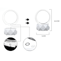 Miniatyrbild 2 av 5: Nattlampa Bluetooth-högtalare, smart trådlös färgglad Bluetooth-högtalare för hemmet (blå)