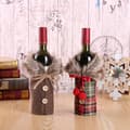 Miniatyrbild 2 av 5: Julklappsförpackningar för flaskor, Julstickade Vinflaskskydd, för Julfestbord Dekoration