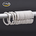 Miniatyrbild 2 av 5: Piao 30-pack Duschdraperiringar Gardin C-ringar Hängare Badrumsdraperi Loop Clip Slide (transparent) White
