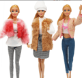 10 Delar 30cm Barbie Docka Kläder Tröja Kappa Hatt Kostym
