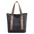 Miniatyrbillede 2 af 5: Dametasker i Canvas Skuldertaske Retro Casual Håndtasker Arbejdstaske Tote Punge A916-354 black