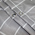Miniatyrbillede 3 af 5: Grå Gitter Polyester Tyk Vandtæt Bruseforhæng 80cm bred * 180cm høj