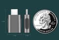 Miniatyrbilde 2 av 2: Type C til USB3.0 hunnadapter, USB2.0 til USB-C mobiltelefonadapter, adapter ((sinklegering) C hunn til USB2.0 hann (svart))