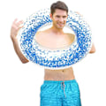 Miniatyrbild 3 av 5: Uppblåsbar pool Float, Clear Float Tubes, Glitter Swimming Ring, Poolleksaker för sommar simbassängstrandleksak, Vattenkul festleksak