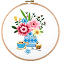 Miniatyrbild 1 av 2: Handbroderad DIY-materialväska elegant + Överlagrad smaragd + 8-tums imitation bambu broderistretch + broderad stretchbas Elegant + lush Imitation bamboo