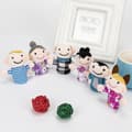 6 st/set Familjemedlemmar Fingerdocka Handdocka Rollspel Leksaker Barn Present-1