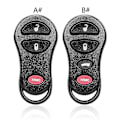 Miniatyrbillede 3 af 5: 3 Knapper til Dodge-Chrysler 1998-2004 GQ43VT17T til Smart Fjernbetjening til Nøgle FOB 3/4 Knapper