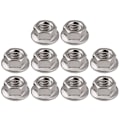 Miniatyrbild 1 av 5: 10 st Serrated Hex Flangmuttrar Blank Yta Hex Lås Muttrar (m5/m6/m8) M8