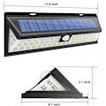 Miniatyrbild 2 av 5: LED solcellslampa för vägg utomhus med sensor, (118 LED solcellslampa (tre funktioner)), lampor, miljöskydd