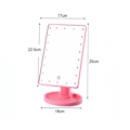 Miniatyrbillede 4 af 4: LED makeup spejl, pære spejl med 16 pærer, desktop makeup spejl (hvid, 16-lyset genopladelig model),