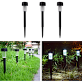 Miniatyrbilde 3 av 4: Liten Solcellelampe Vanntett Husholdnings LED Rustfritt Stål Hage Landskapslys Plenlys (2 stk Hvit Lys)