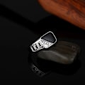 Miniatyrbillede 5 af 5: Moderne smykker Klassisk guld farve Rhinestone vielsesring Sort emaljeringe til mænd kvinder Julefest gaver Silver