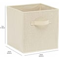 Miniatyrbillede 5 af 5: Basics Sæt med 6 Foldbare Opbevaringskuber (Beige)