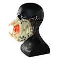 Miniatyrbild 5 av 5: Latex Halvmask Predator Mask Läskig Halloweenfest Rekvisita Cosplay Kostym Rollspel För Vuxen Unisex Presenter