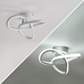 Miniatyrbillede 3 af 5: Hvid kløver hvidt lys LED enkel moderne gang korridor soveværelse stue personlighed kreativ loftslampe, til liv