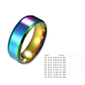 Miniatyrbillede 2 af 5: 1 stk Ring Unisex Rustfrit Stål Spejl Let Finger Ring Til Bryllup Golden US 7