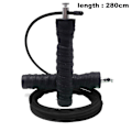 Miniatyrbillede 2 af 5: Crossfit Speed Workout-tov, Justerbar Kabel, Tangle-fri, Svedbånd Hoppetov Black