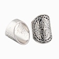 Miniatyrbillede 5 af 5: Nyt Bohemian Vintage Skåret Totem Etnisk Sølvbelagt Midi Ringsæt 4 stk