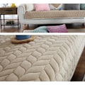 Miniatyrbillede 3 af 5: Moderne Minimalistisk Sofa Pude, Behagelig Plys Sofa Pudebetræk (Kaffe Farve, 70*180)