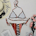 Pikkukuva 4 / 5: Naisten Seksikäs Brasilialainen Bikinin Setti Uimapuku Push Up Uimapuvut Sivusolmi Beachwear L