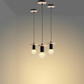 Miniatyrbilde 3 av 4: Lysekrone Moderne Hengelampe E27 Hengelysarmatur Justerbar Soverom Stue, Svart - Svart