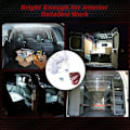 Miniatyrbild 5 av 5: Maso Ultra Bright 40 LED Inredningsbelysningsset för Bil, Lastbil, Husbil, Husvagn, Taklampa (DC 12V, Vit (40LED)