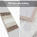 Miniatyrbillede 3 af 5: Mikrofiber bademåtte, dørmåtte blød skridsikker bademåtte, elegant shaggy stribet bademåtter til badeværelse 45x70cm - (Gradient BrownB),