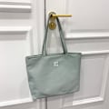 Miniatyrbillede 2 af 5: Dametasker i Canvas - Skuldertaske, Tote Bag, Strandtaske (Grøn)