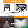 Miniatyrbild 2 av 4: LED Solcellslampa för vägg utomhus IP65 Vattentät med PIR Rörelsesensor 3 lägen 1000LM Sasicare, för inomhus och utomhus