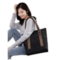 Miniatyrbillede 5 af 5: Dametasker i Canvas Skuldertaske Retro Casual Håndtasker Arbejdstaske Tote Punge A916-354 black