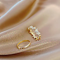 Miniatyrbillede 1 af 5: Ring Pearl Justerbar Pige Mode Smykker Ac3886 A60