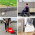 Miniatyrbillede 3 af 5: Teleskopiske Tang, 81 cm Lange Genstande Optagningstang Med Magnet, Foldbar Optagningstang Uden Bøjning, Gribetang Til Ældre (lilla)