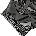 Miniatyrbilde 4 av 5: Blank topp i blank skinn med sexy bustier-korsett, uten skulderstropper, uten rygg, glidelås, kvinnetopp, avklippet topp, kvinneklær Black L