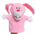 Plush Leksak Handdocka Söt Cartoon Djurdocka Dockans Mun Kan Röra Sig A