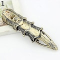 Miniatyrbilde 4 av 4: Gothic Punk Knuckle Ring med Full Finger Claw for Menn og Kvinner - Statement Smykke Gold