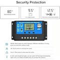 Miniatyrbilde 4 av 5: MPPT solcellelader med LCD-skjerm 12V/24V Dual USB solcellepanel Smart batteriregulator 40A arbeidsstrøm