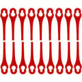 Gräsklipparblad Färg Plast Kalebassform (Röd 100PCS) för Utomhus, Gräsklippartillbehör