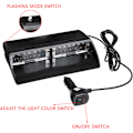 Miniatyrbilde 3 av 3: Bilhenger Lys Tårn Blink 12LED 12V 36W 18 Blink Moduser Vindus 22 x 8 x 4.5cm