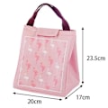 Miniatyrbild 2 av 2: 3-pack Flamingo Lunchväska Tjock Bärbar Vattentät Isoleringspåse Aluminiumfolie Värmeisolering