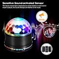 Miniatyrbilde 5 av 5: LED Discokule 51 LEDer 12W 7 Farger Discolampe Partylys RGB Lyseffekt Scene Belysning Partylys Dekorasjon [Energiklasse A]