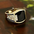 Miniatyrbild 2 av 5: Legering Ring Svart Diamant Smycke Gåva Legering Naturlig Ädelsten Bröllopsring För Fest US 10