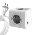 Miniatyrbillede 1 af 5: Europæisk stil med USB-stikkonverter, multifunktionel europæisk standard forlængerledning (med 1,5 meter ledning - standard E03-2)