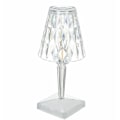 Miniatyrbilde 1 av 5: Berøringskontroll Akryl Diamant Bordlampe 3 Lysfarger med Justerbar Lysstyrke USB Oppladbar Krystall Sengelampe L