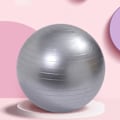 Pikkukuva 3 / 5: Tasapainolautapallo joogatreeniin, pilatesharjoitteluun, venyttelyyn, kuntoiluun, kotisalille ja treenaamiseen Silver Frosted-65Cm
