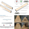 Miniatyrbillede 2 af 5: Menneskekropsinduceret natlampe gangladning smart skab lang lys (2 stk. varmt lys 10 LED batterimodeller),