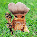 Miniatyrbild 4 av 5: Troll i trollkarlsharts i gult