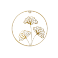 Miniatyrbild 1 av 5: Nordisk ginkgo blad vardagsrumsväggdekoration väggdekoration väggdekoration guld, ihålig ginkgo blad 21*21cm