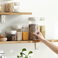 Miniatyrbild 4 av 5: Förvaringsbehållare för spannmål, lufttäta matförvaringsbehållare i plast med lock, förvaringsburkar för förvaring av pasta, ris, mjöl, hund, katt, djurfoder, kök