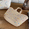 Miniatyrbillede 4 af 4: Sommerstrandtaske, håndlavet taske Kvinders håndtaske W30xh14xl18(cm) c92